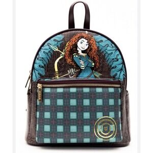 Danielle Nicole Pixar Brave Merida Mini Backpack Plaid Disney Bag